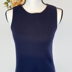 R.E.D. Valentino Navy Sweater Dress w Flowers XS